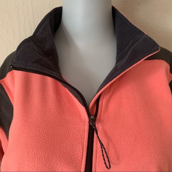 MOUNTAIN HARDWEAR 1/4 Zip Fleece Pullover Coral Pink Charcoal Grey Athletic SM - Picture 2 of 12